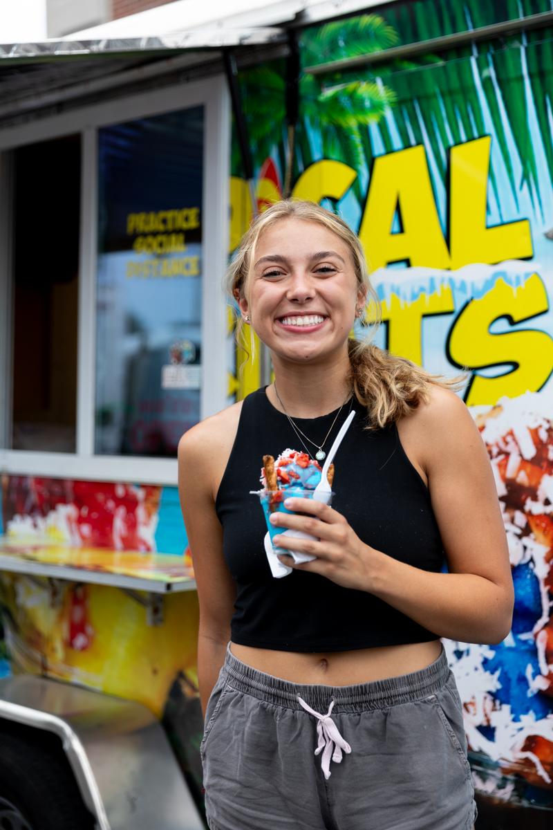 Students at the Downtown Glenside Food Truck Festival 
