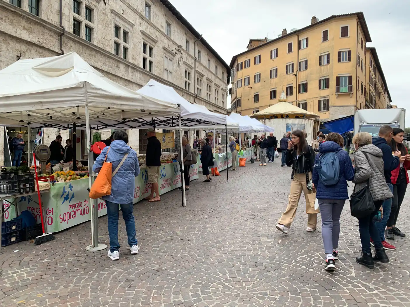 A farmers market in Italy.