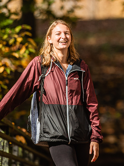 Morgan Glista, marketing minor smiles on a fall day.