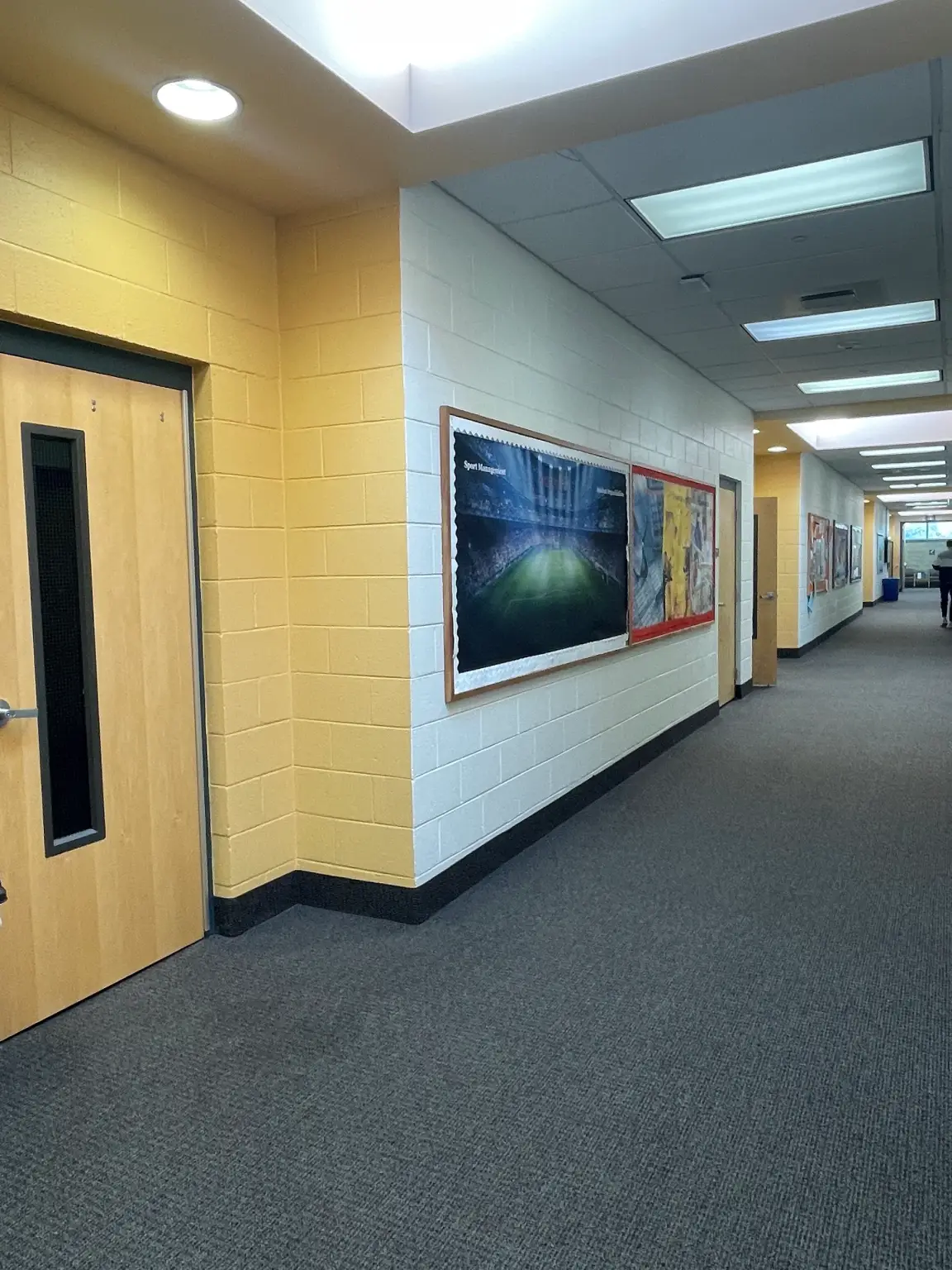 Hallway in the business school at Arcadia.