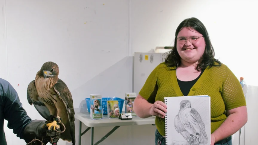 Students draw a Hawk!