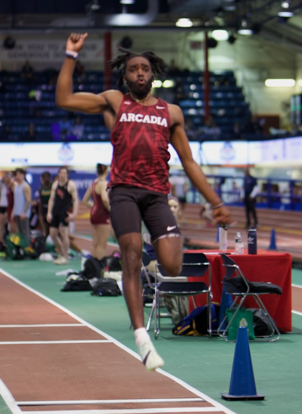 Myles Sams '24, a jumper on the track and field team