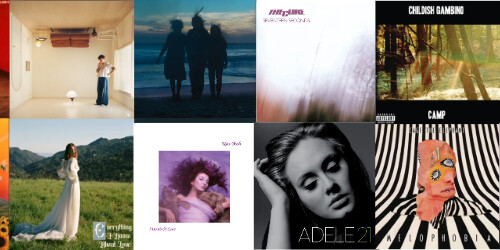 A collage of album covers.