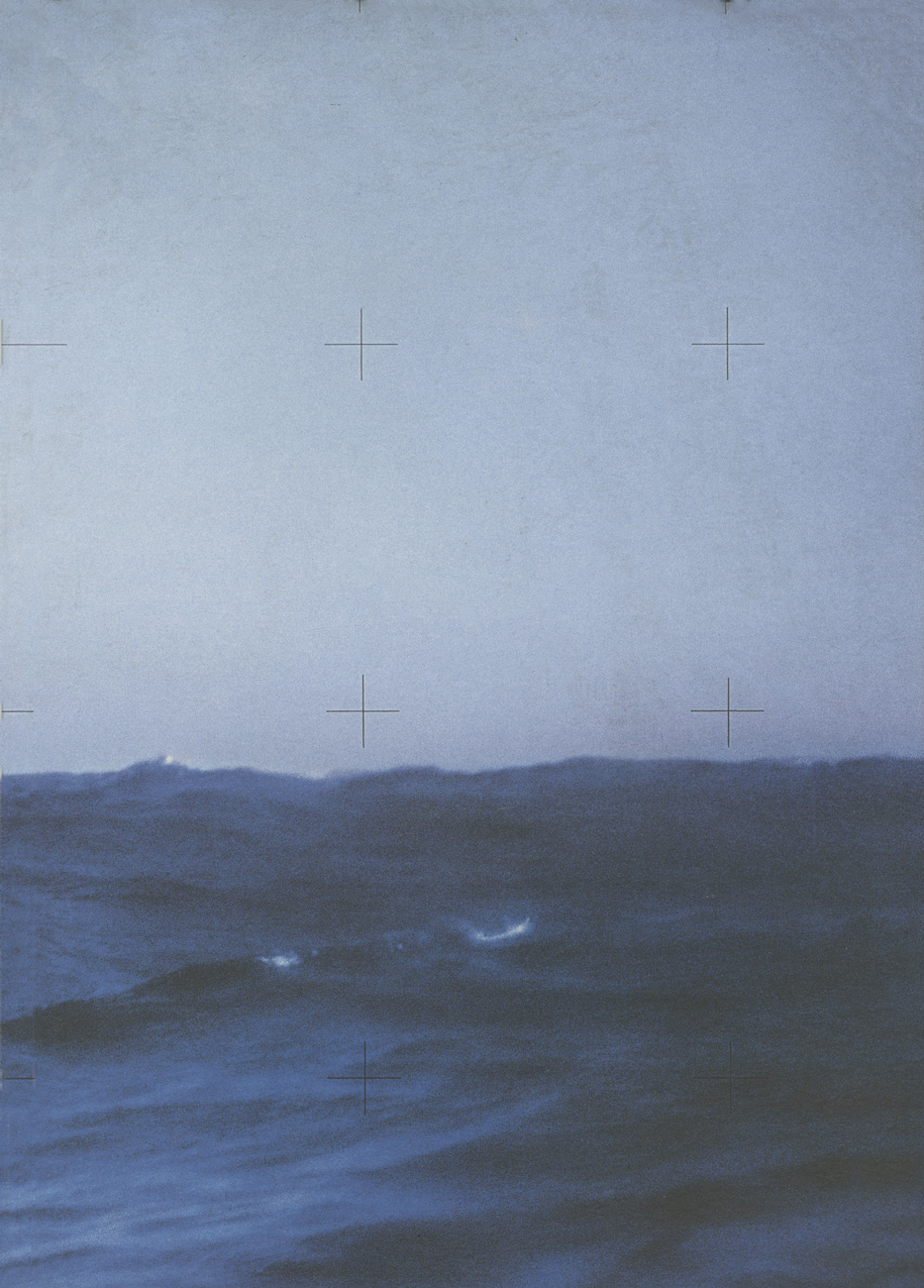 Cover of "The Sea and the Sky." Cover is an image of a muted ocean and grey sky.