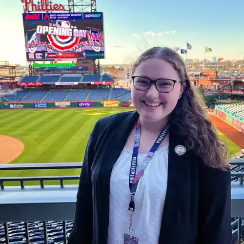Kaitlyn Stewart at Citizens Bank Park.