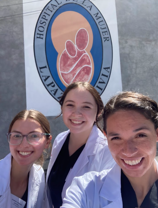 PT students outside the hospital in Bolivia.