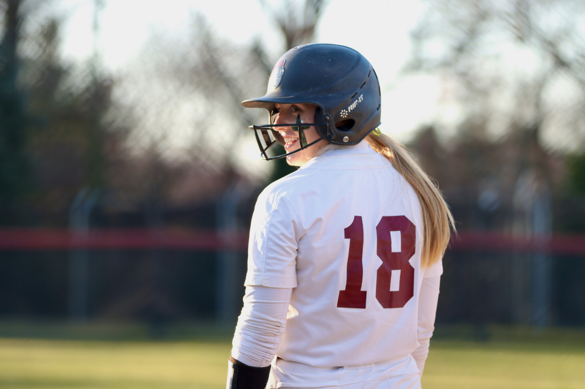 Megan Klose on the softball field.