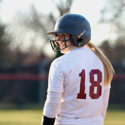 Megan Klose on the softball field.