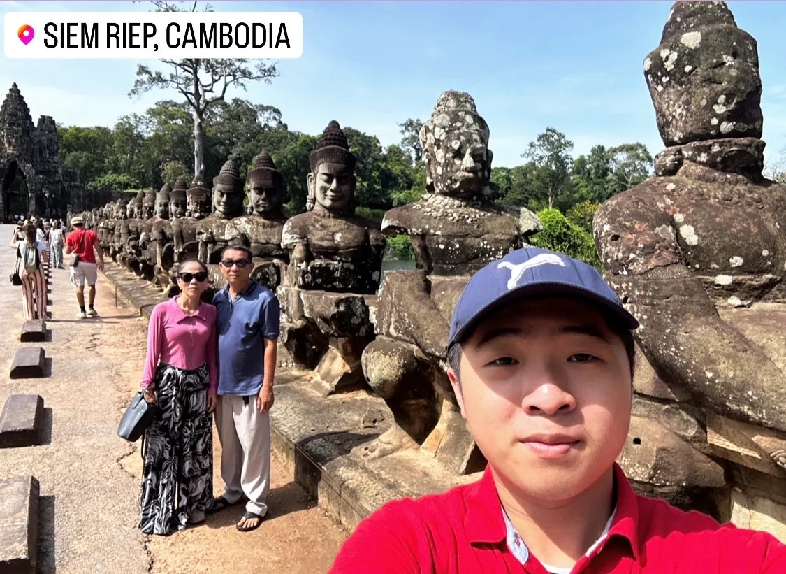 Chayhok and his family in Siem Reap, Cambodia.