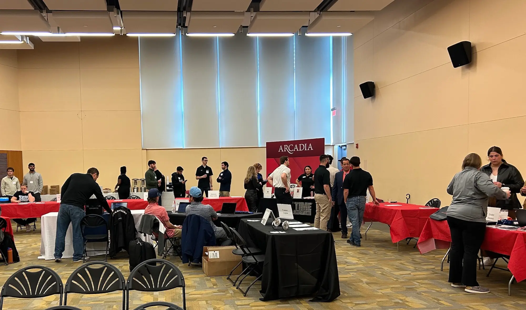 Students gathered for the Sport Management Career Fair.