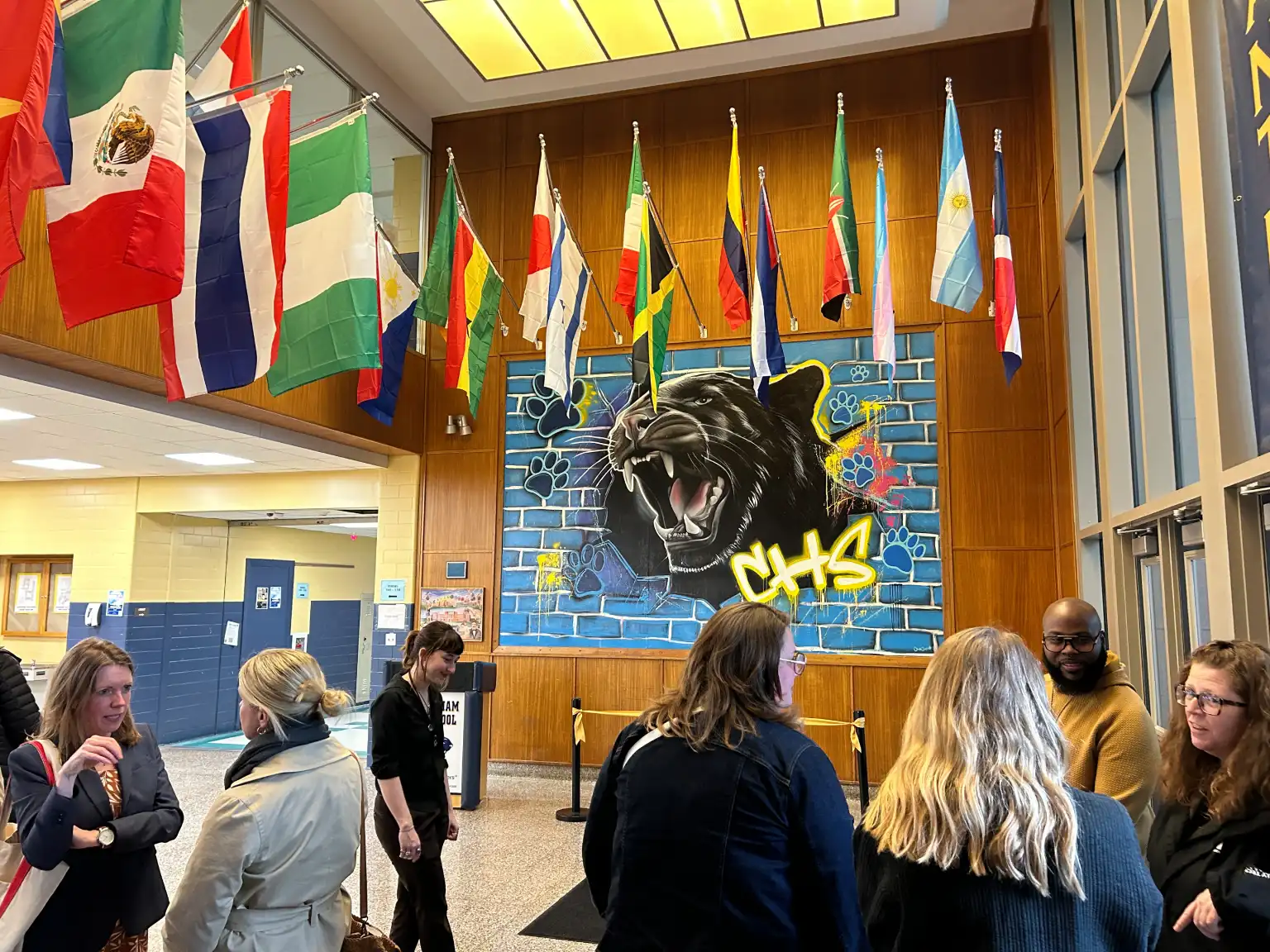 The "Panther Pride Unleashed" mural.