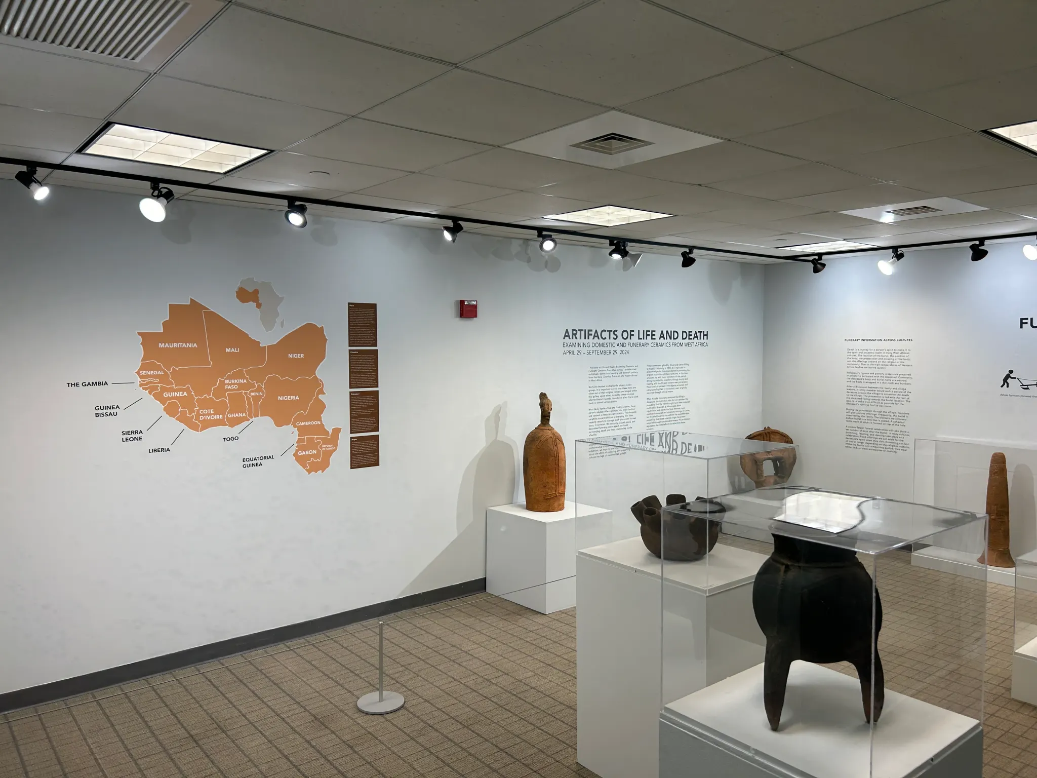 The “Artifacts of Life and Death: Examining Domestic and Funerary Ceramics from West Africa” exhibit.