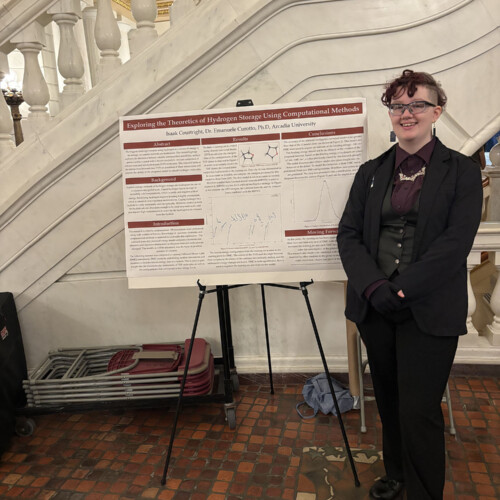 Isaak Courtright ’26 and his presentation.