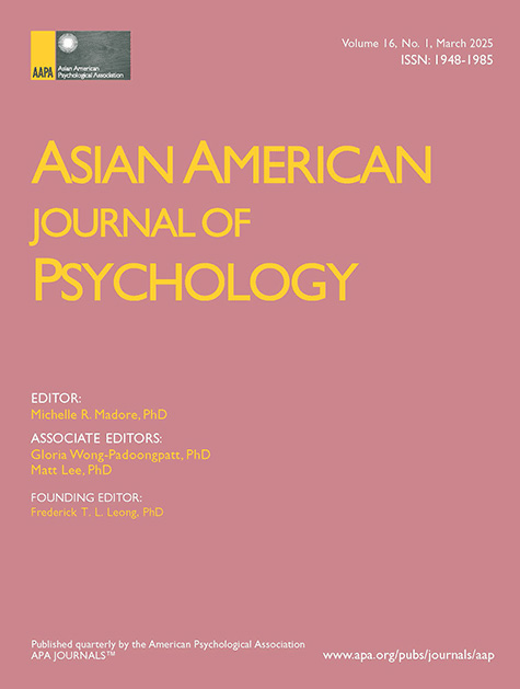 Cover of the Asian American Journal of Psychology