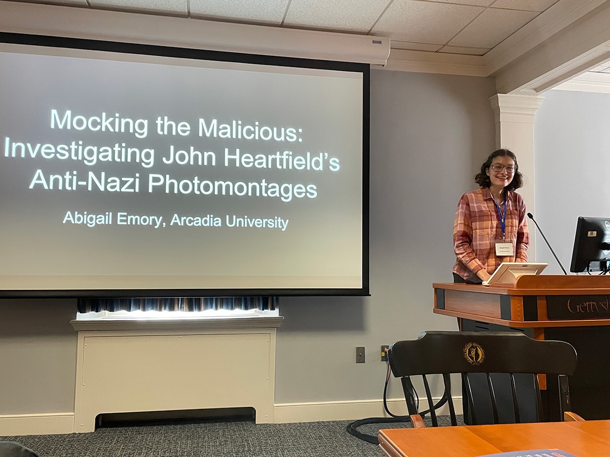 Abby Emory ’25 presenting at Gettysburg College.