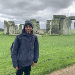 Myles Gayden ’25 at Stonehenge.