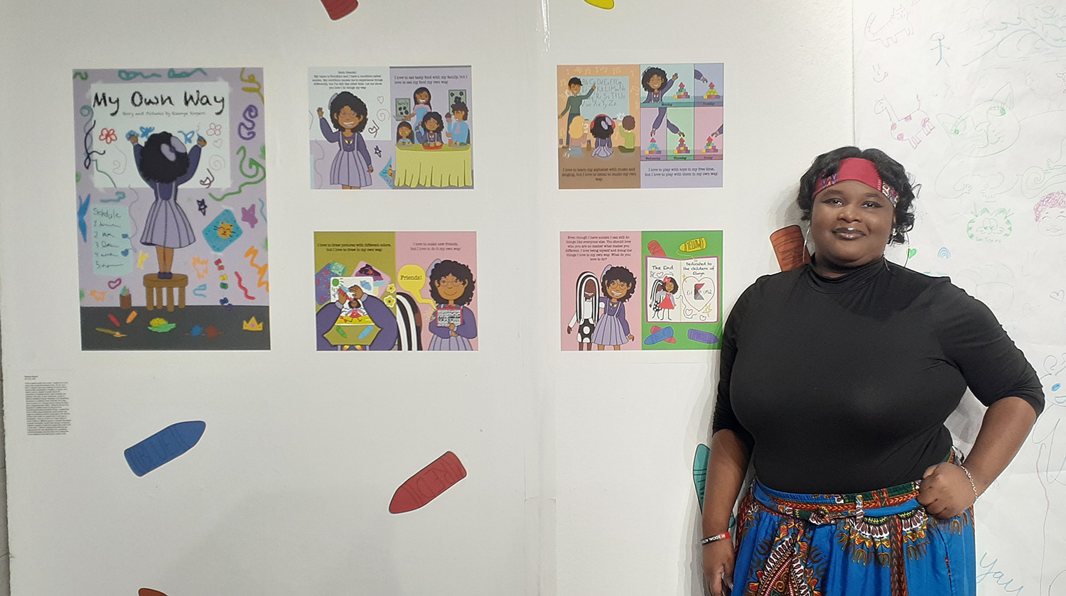 Raenya Rogers ’25 on thesis night.