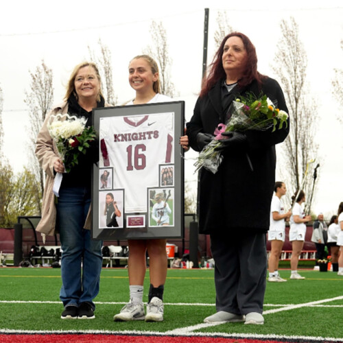 Emily Ruggiero ’25 at the senior lacrosse game.