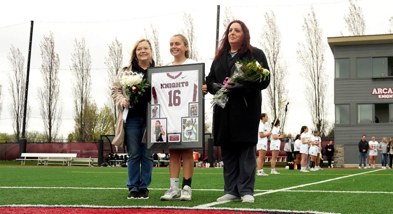 Emily Ruggiero ’25 at the senior lacrosse game.