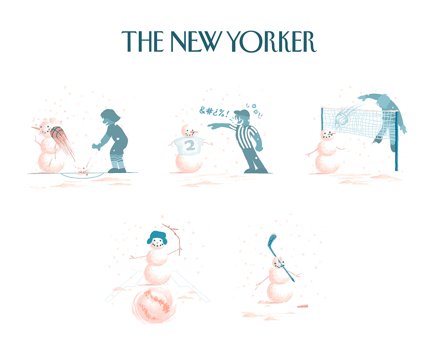 Wilkes' snowman cartoons.