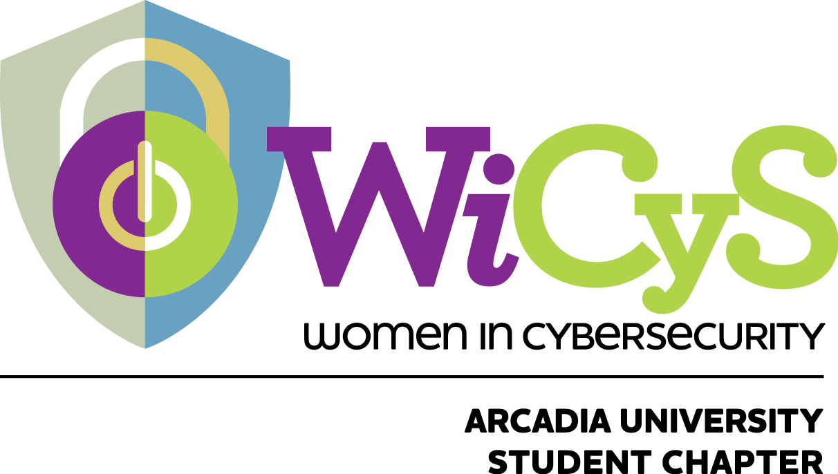 The logo for Arcadia's chapter of Women in CyberSecurity.