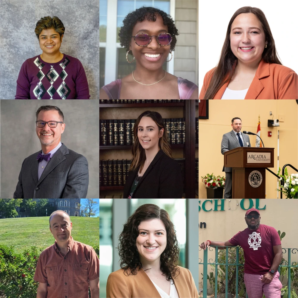 A collage of all nine Alumni Award winners in 2025.