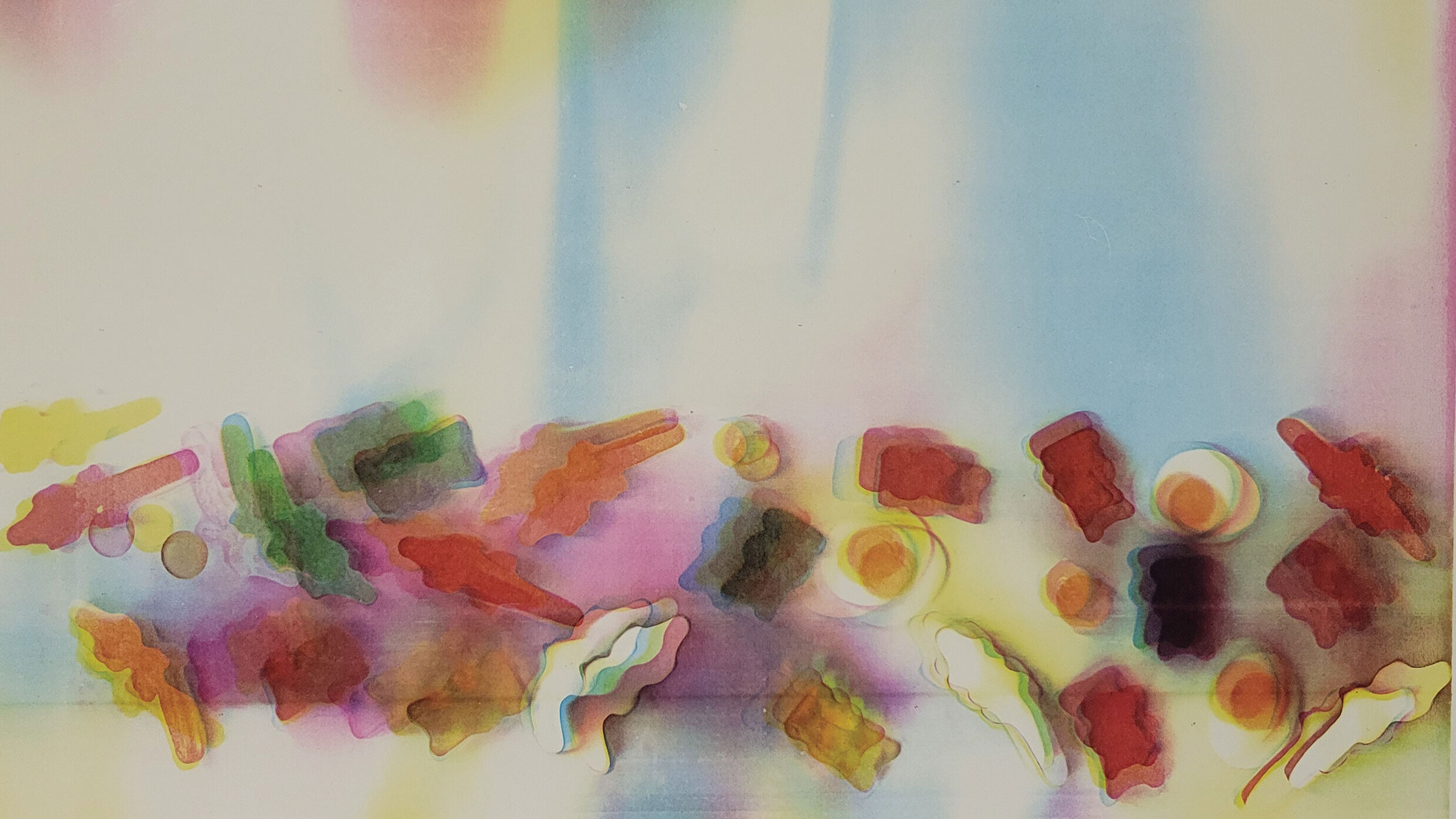 Pati Hill, “Untitled (Gummy candy from Food),” c. 1990, color xerograph.