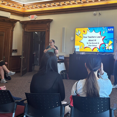 Dr. Ellen Skilton and Dr. Tom Berendt leading a workshop with AFS students.