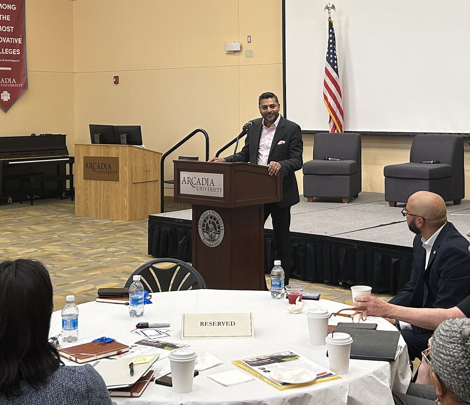 President Nair speaking at the symposium.