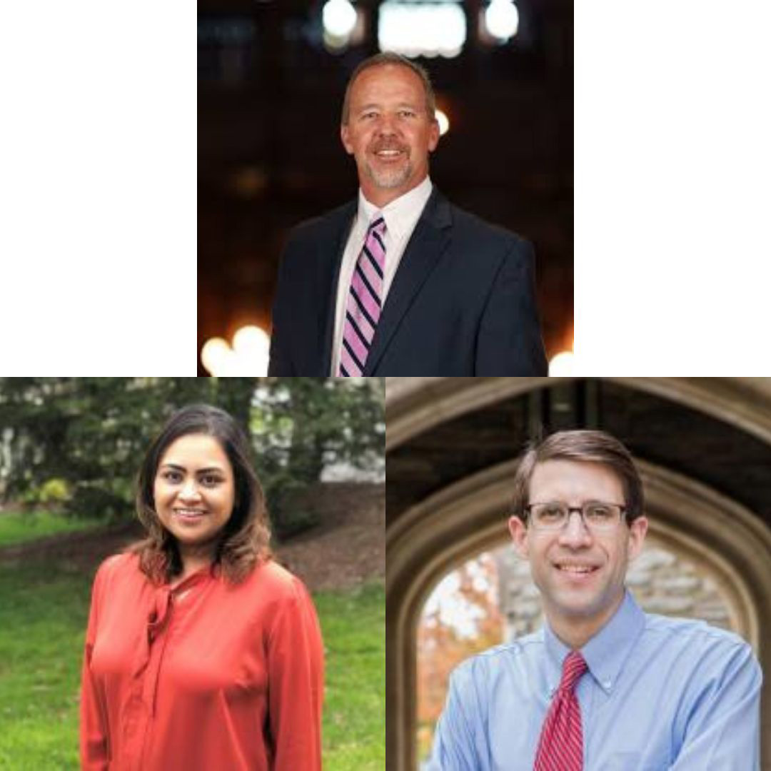 Dr. Phil McClure, Dr. Kshamata Shah, and Dr. Daniel Safford of Arcadia University’s Department of Physical Therapy.