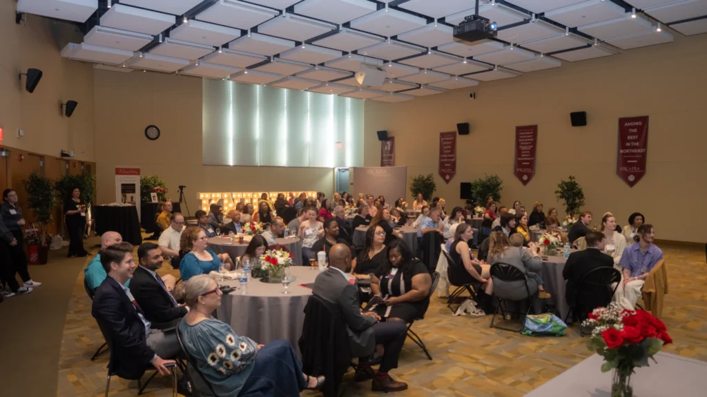 University Commons, Great Room view of attendees for the Alumni Awards and Honors Ceremony.