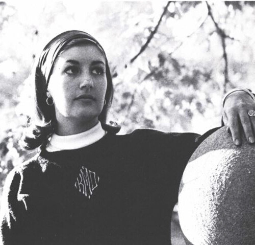 A black and white photo of Kate McLean is a member of the Class of 1966.