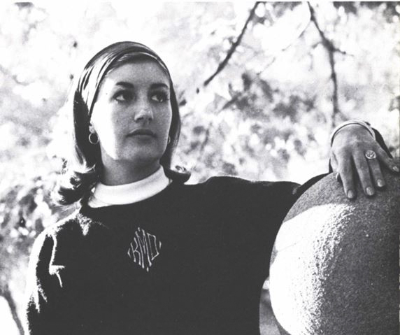 A black and white photo of Kate McLean is a member of the Class of 1966.