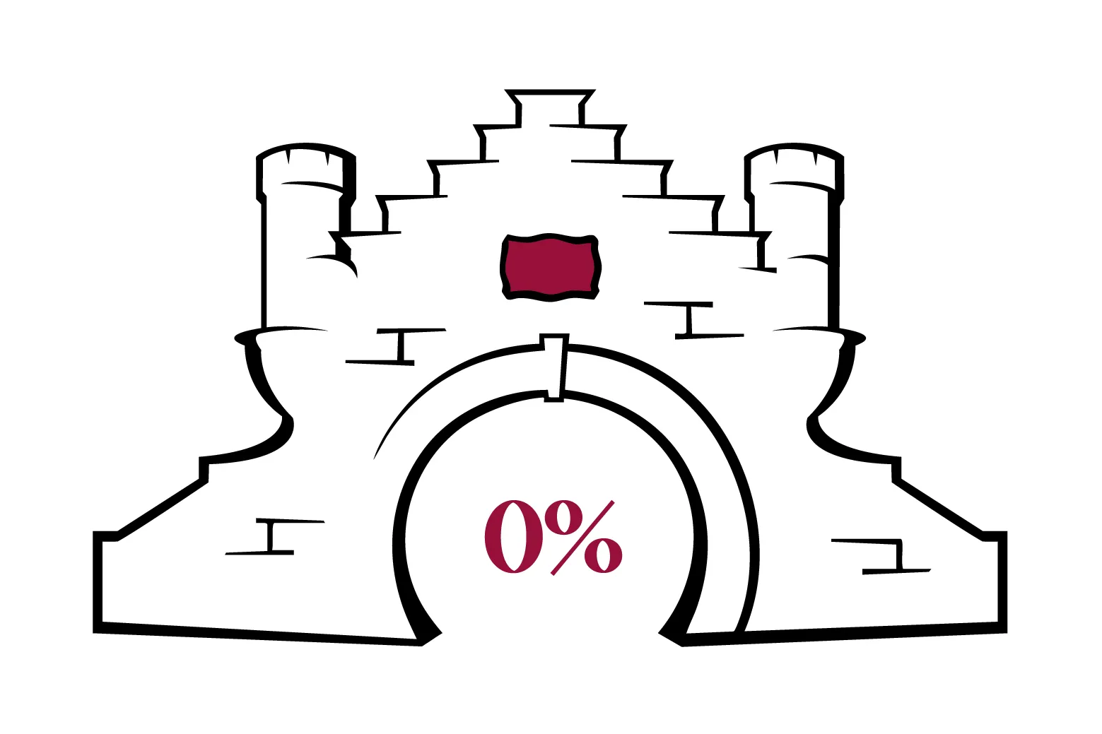 An illustration of the Moongate at Arcadia with 0% donations.