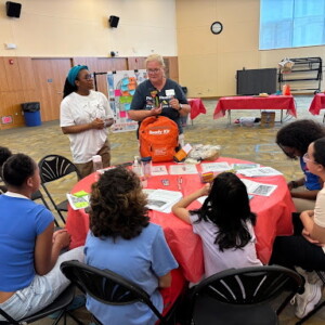 Members of the Arcadia Public Health faculty teaching students during the Health Career Summer Academy