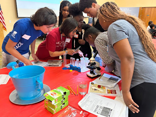 Members of the Arcadia Public Health faculty teaching students during the Health Career Summer Academy