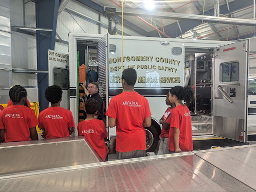 Students in the Health Career Summer Academy during a field trip