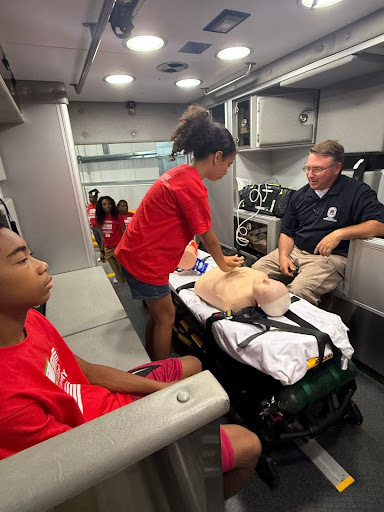 Students in the Health Career Summer Academy during a field trip