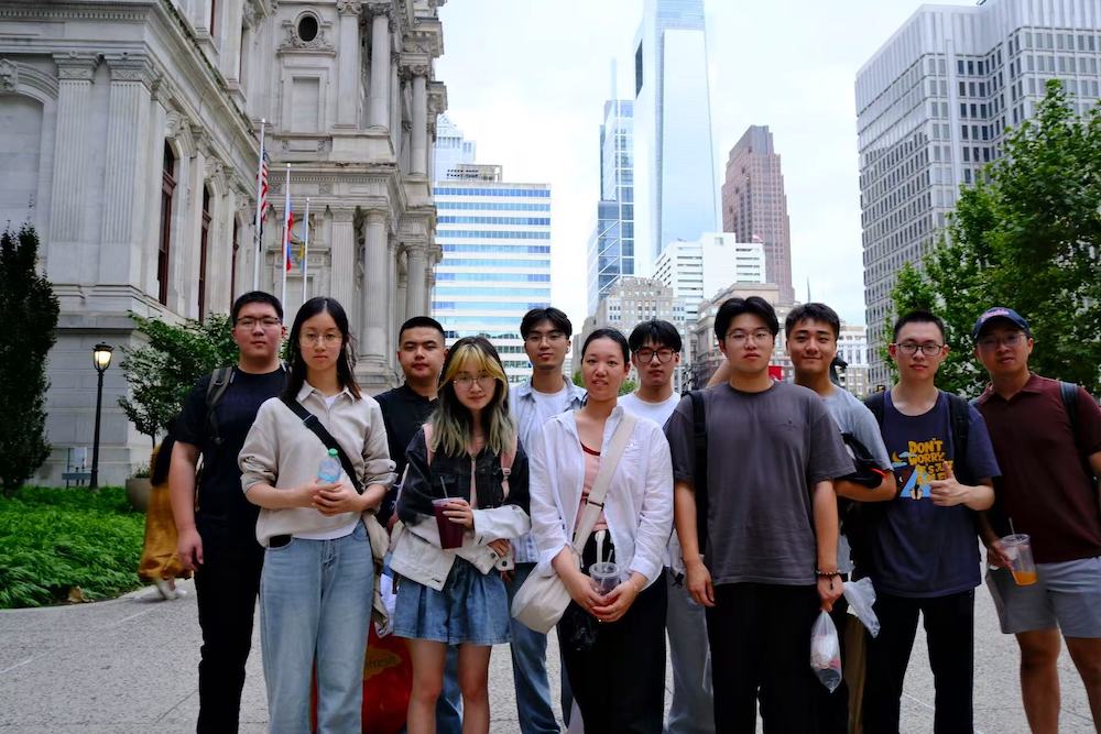 Students from Jiangsu University in China visit Philadelphia