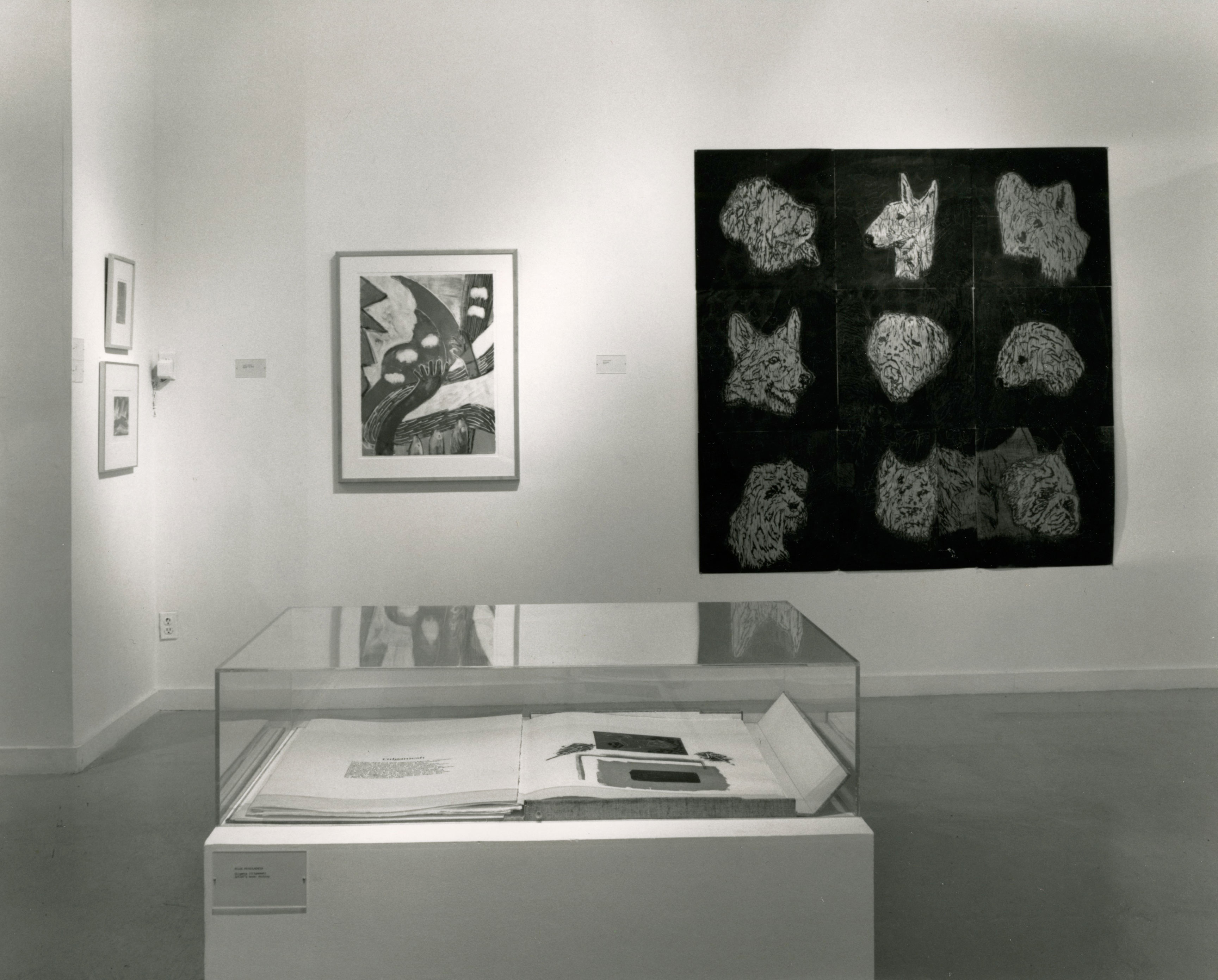 Installation view, "Works on Paper, 1990," Beaver College Art Gallery