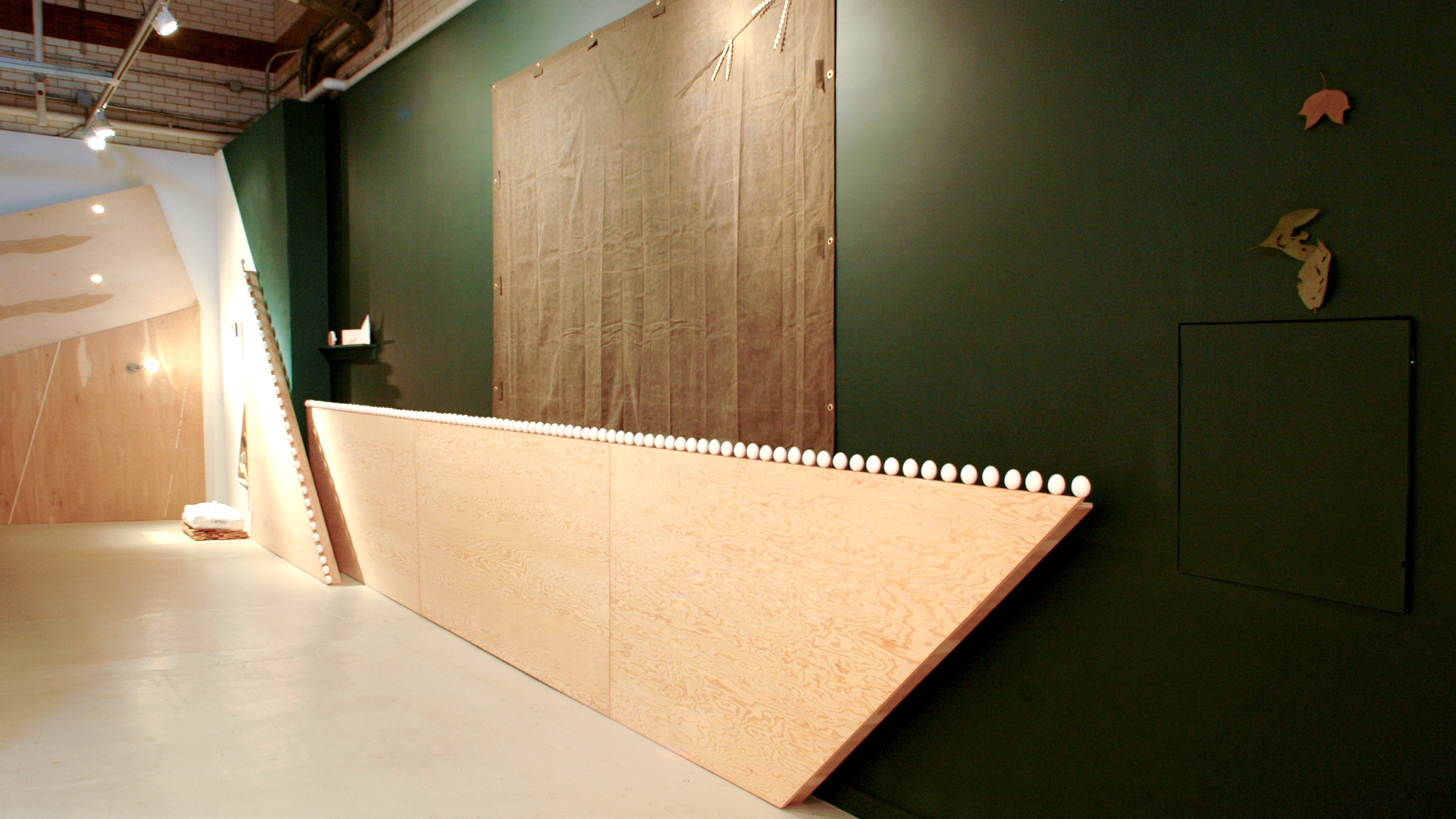 Iceburgs from front door. Installation view.