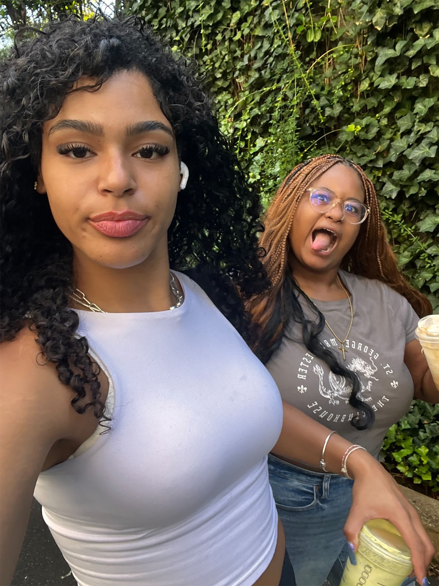 Makiyah Smith ’28 and a friend.