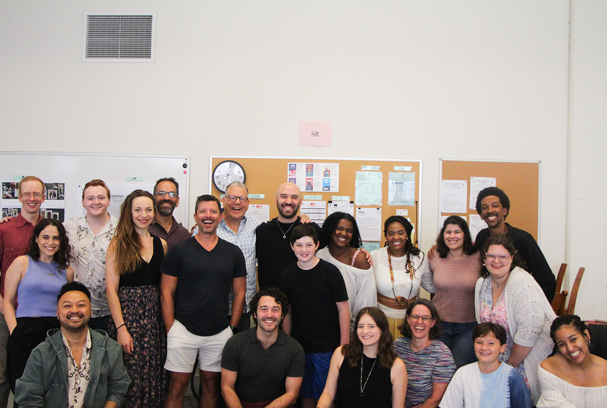 The cast and crew of “Falsettos.” Kevin Glaccum is top row, center.