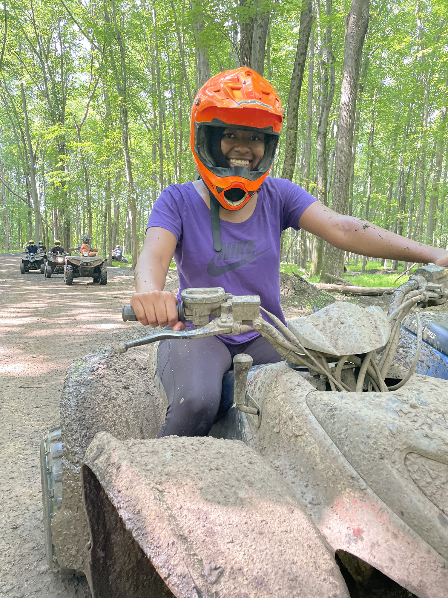 Brielle Oden ’25DPT on an ATV.