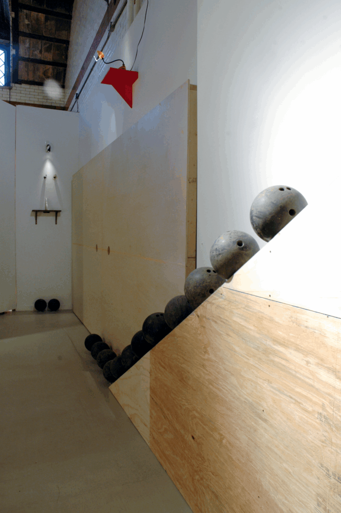 I want I want to. Bowling balls on a slope.