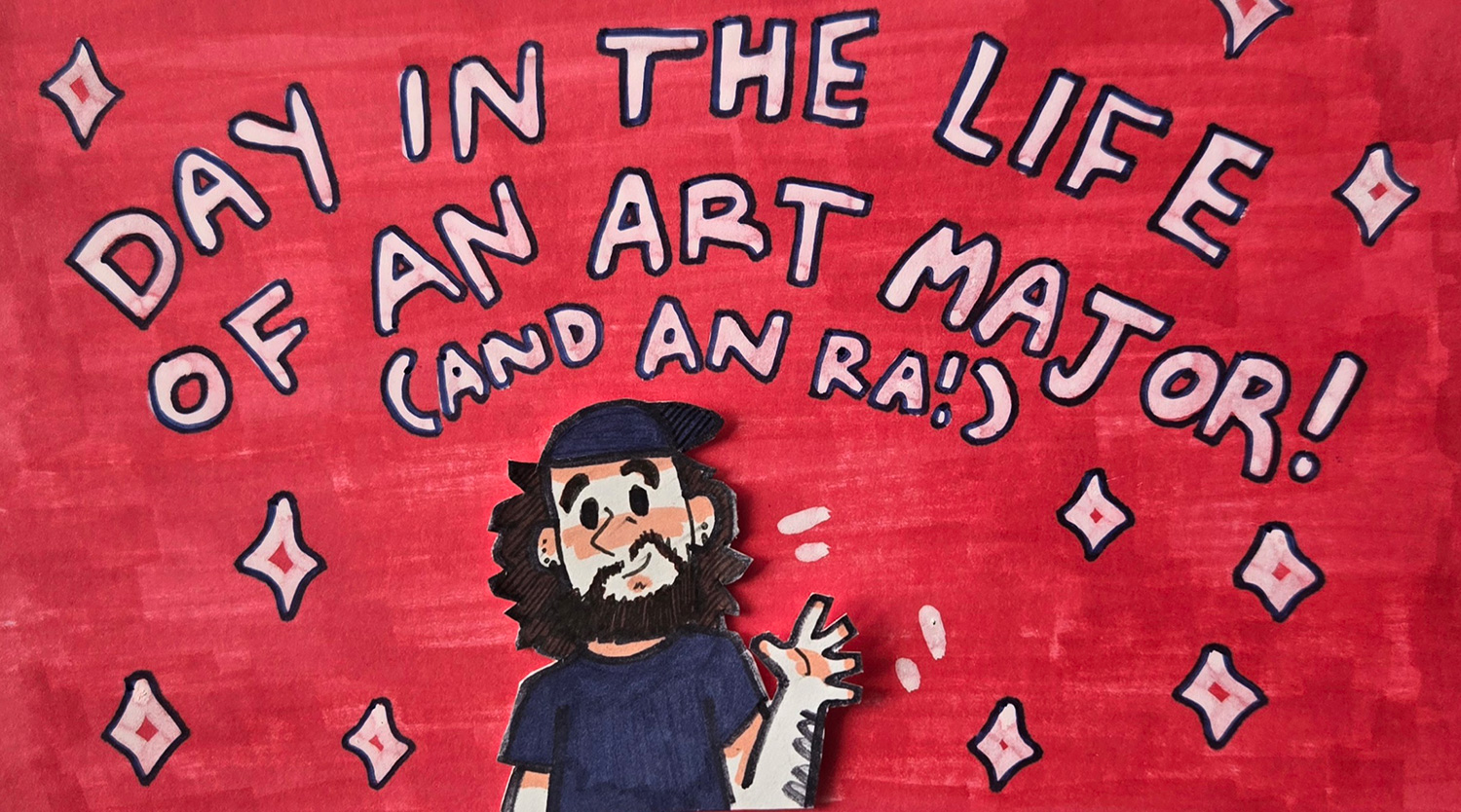 A drawing of Corin DeStefano ’27 that says 