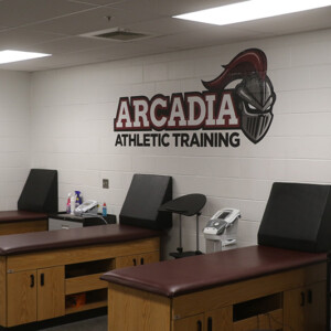The Arcadia Athletics athletic training room
