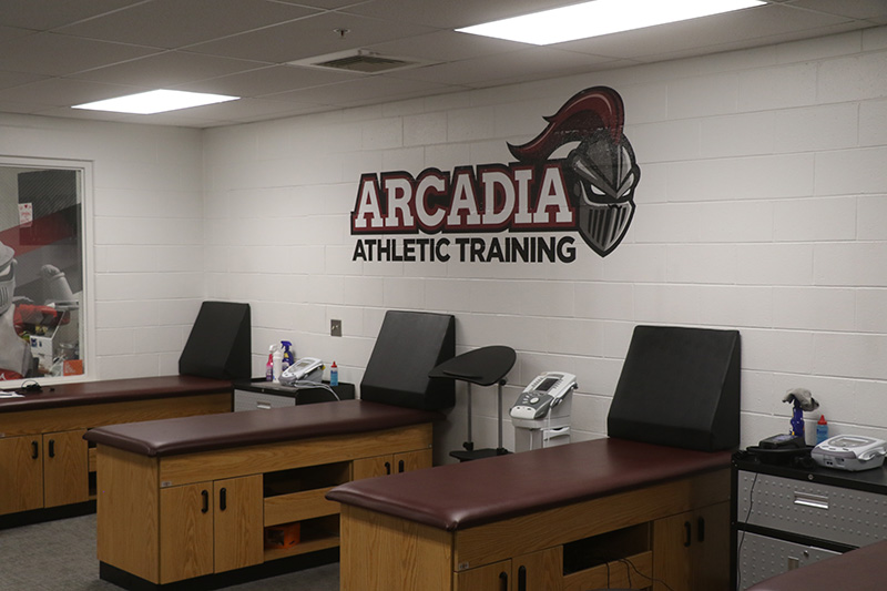 The Arcadia Athletics athletic training room