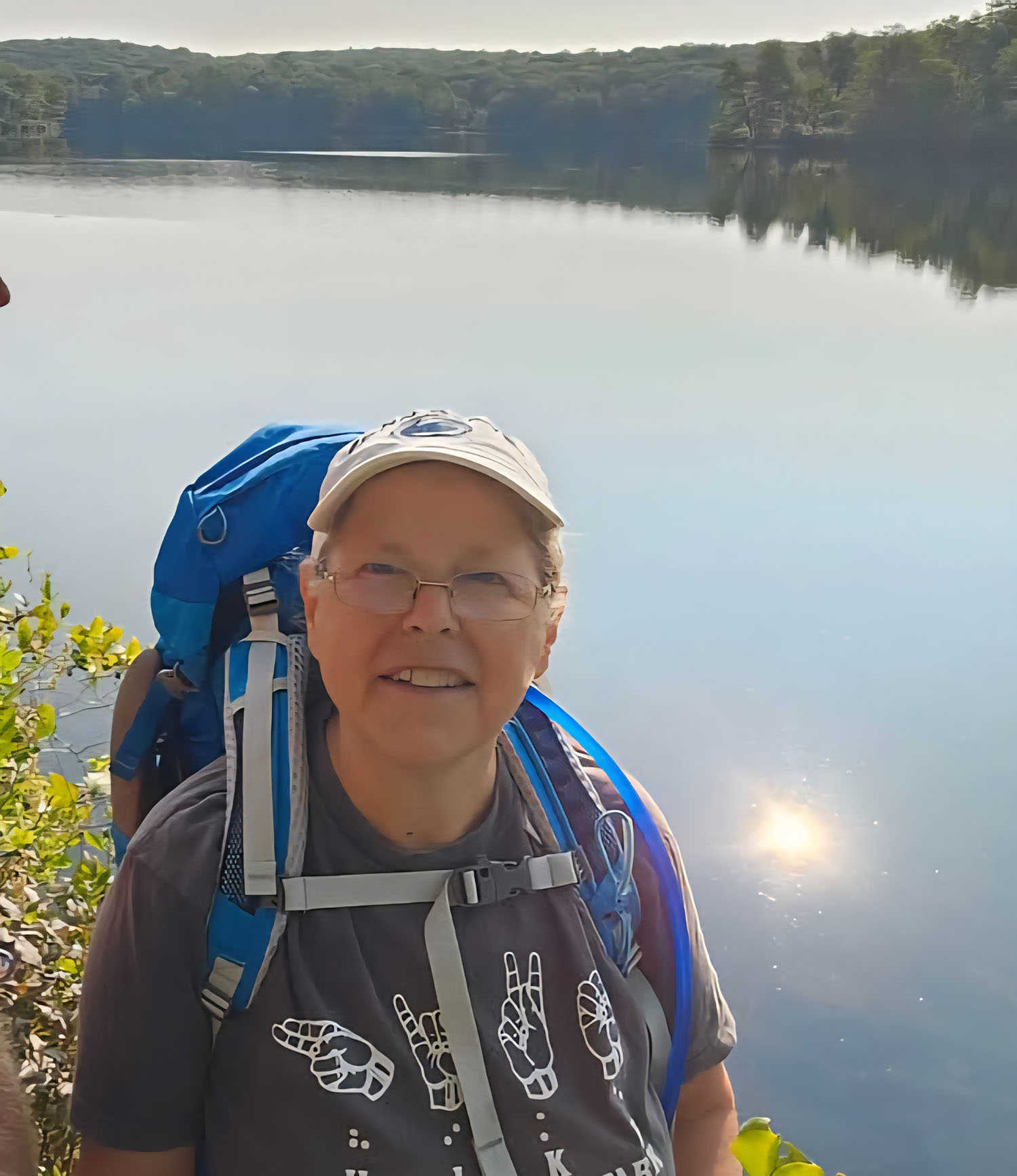 Gina Adams ’14, ’27 hiking.