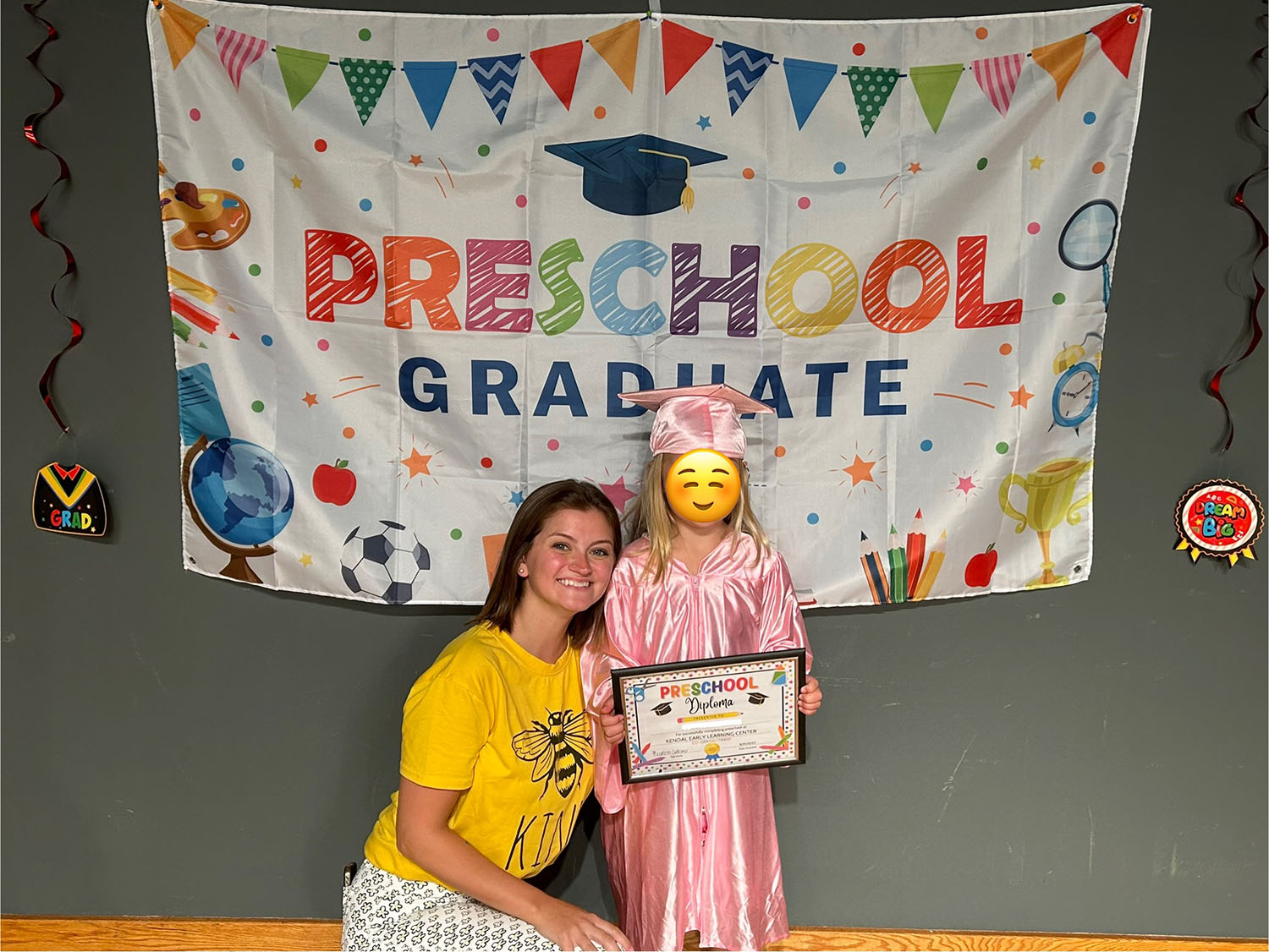 Alexis Bowser ’25MEd with a preschooler.